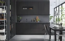 Кухня чорны графіт фота