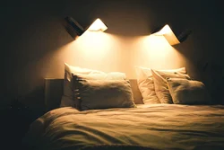 Photo of bedroom at night