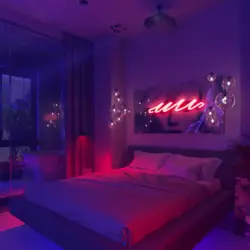 Photo Of Bedroom At Night