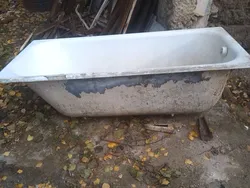 Cast iron bathtub photo