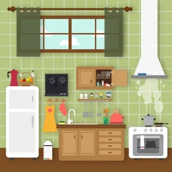 Cartoon kitchen photo