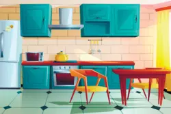 Cartoon kitchen photo