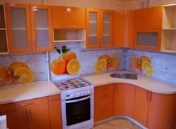 Photo of orange kitchen