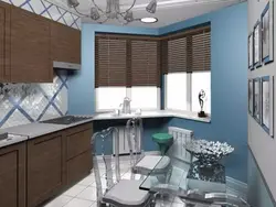 Kitchen with triangular bay window design