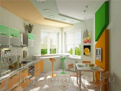 Kitchen With Triangular Bay Window Design