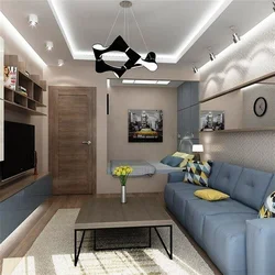 Narrow Living Room With Balcony Design