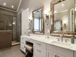 Дизайн ванны с двумя зеркалами