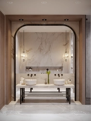 Bath design with two mirrors