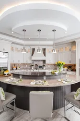 Kitchen design with semicircular wall