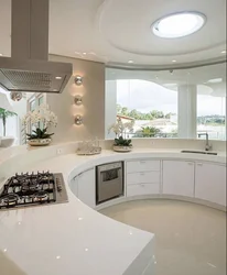 Kitchen Design With Semicircular Wall