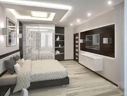 Дизайн спальни с тремя дверьми