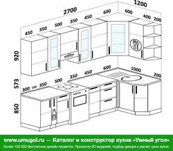 Дизайн кухни 2800 на 2800