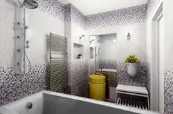 Bathroom design with mosaic gray