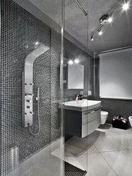 Дизайн Ванной С Мозаикой Серый