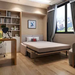 Bedroom design bed in the center