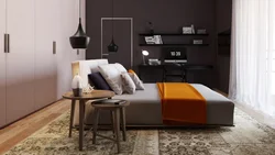 Дизайн Спальни Кровать В Центре