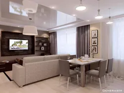 Kitchen Living Room 45 Sq M Design