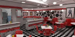 Kitchen in pin up style
