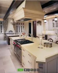 Дызайн кухні з плітой пасярэдзіне кухні