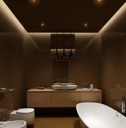 Suspended ceiling design for bathroom