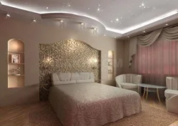 Design Of Plasterboard Walls In The Bedroom