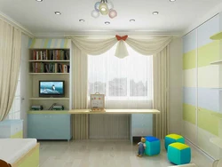 Children's bedroom design with one window