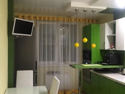 Kitchen design with TV on the window
