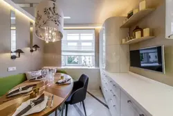Kitchen design with TV on the window