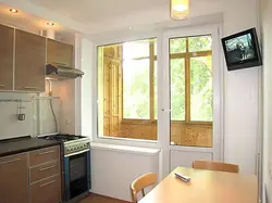 Kitchen design with TV on the window