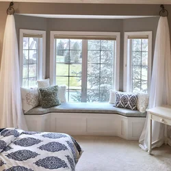 Bedroom Design With A Window In The Center
