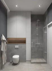 Bathroom design with installation and wardrobe
