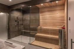 Дизайн ванны с сауной в доме