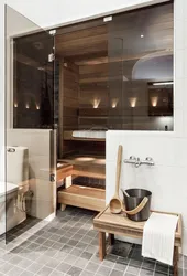 Design of a bathtub with a sauna in the house