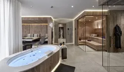 Дызайн ванны з саунай у доме