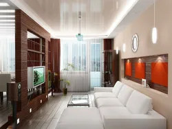 Дизайн гостиной 3 5 с балконом
