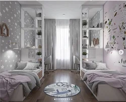 Дизайн Спальни Для Девочек С Двумя Кроватями