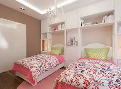 Girls Bedroom Design With Two Beds