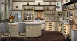 Kitchen design in sims 4 without mods