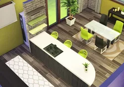 Тарҳрезии ошхона дар Sims 4 бе модулҳо