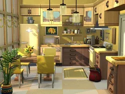 Тарҳрезии ошхона дар Sims 4 бе модулҳо