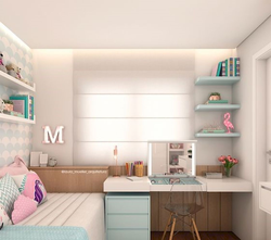 Bedroom 11 sq m design for a teenager