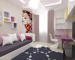 Дизайн спальни 12 кв м для девочки