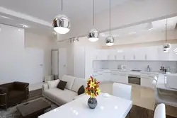 Design of a kitchen living room in a 3-room apartment