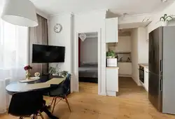 Дизайн однокомнатной квартиры с кухней в нише