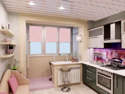 4 by 4 kitchen design with balcony