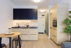 Дизайн студии 20 кв м с кухней пик