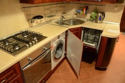 Дызайн Маленькай Кухні З Посудамыйнай Машынай І Пральнай Машынай
