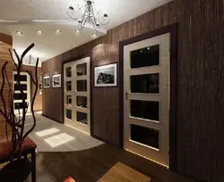 Коричневый коридор в квартире фото