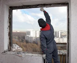 Installation of windows in an apartment photo