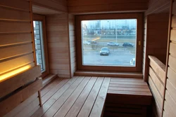 Sauna on the balcony in the apartment photo